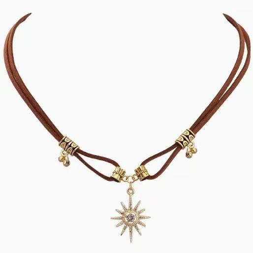 

Maillard ethnic style necklace women s high-end sense light luxury choker retro clavicle chain sweet and cool accessories