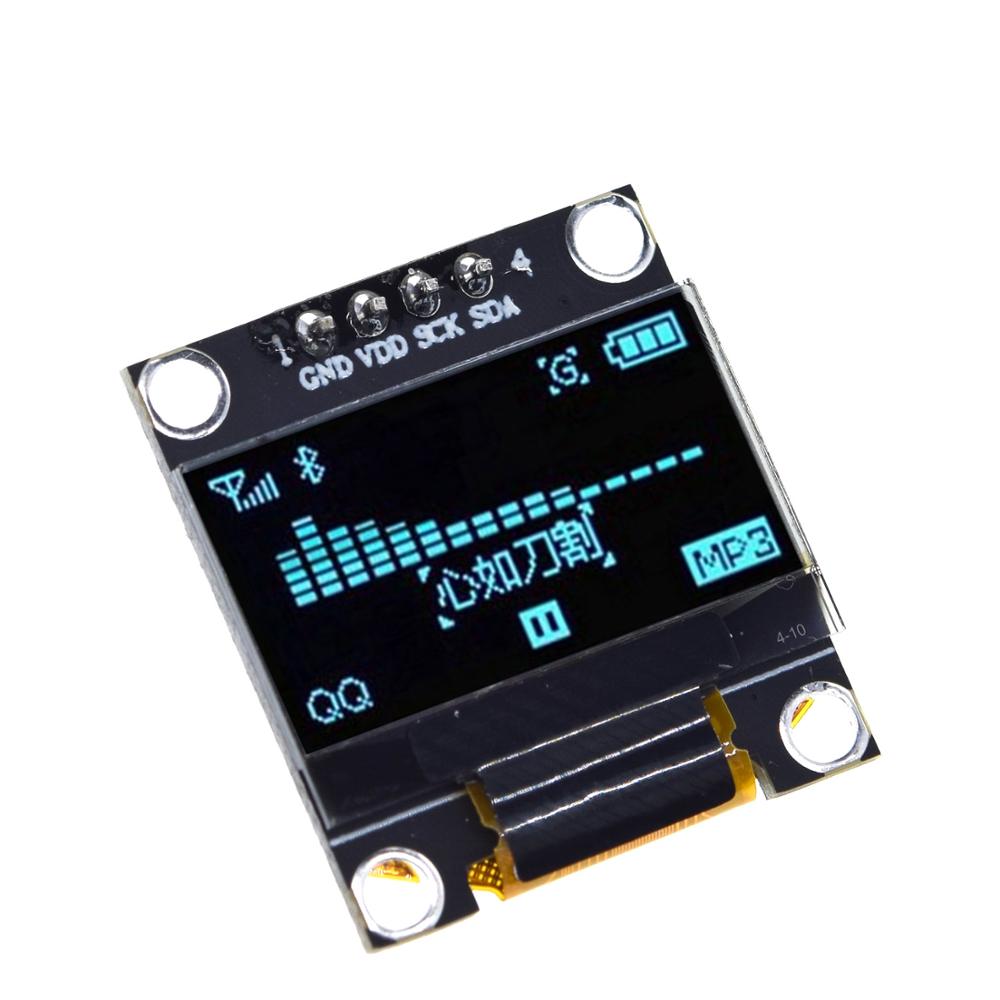 TZT 0.96 inch OLED 4PIN 7PIN  IIC Serial White Display Module 128X64 I2C SSD1306 12864 LCD Screen Board  for Arduino