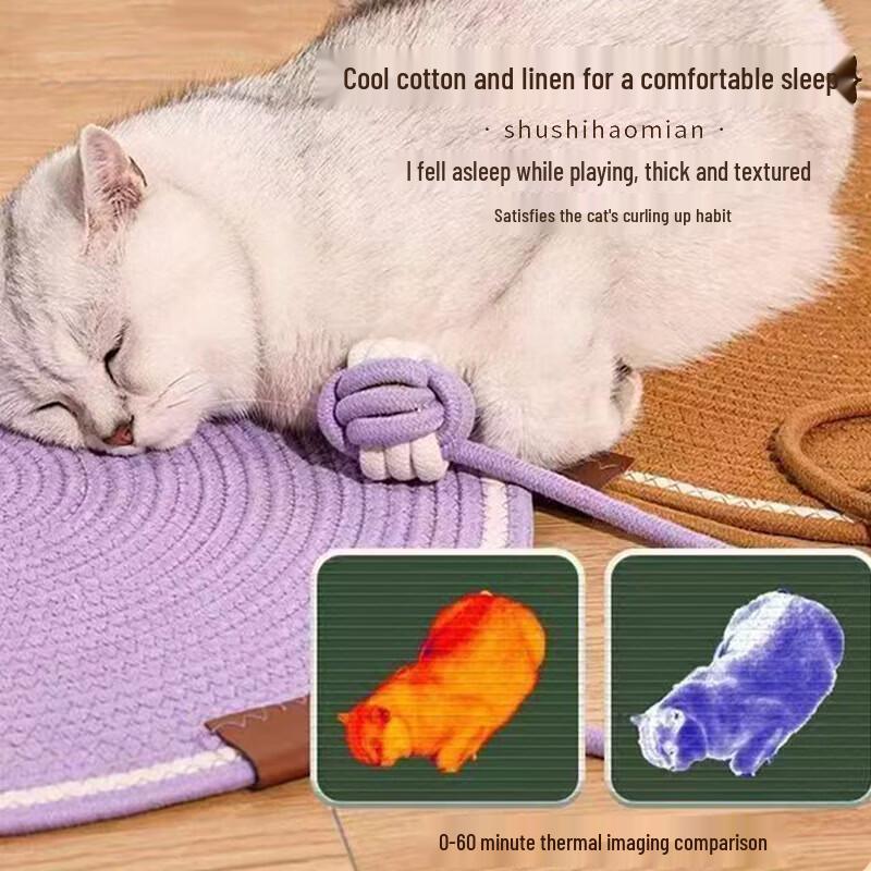 Durable Woven Cotton Rope Cat Scratcher Mat