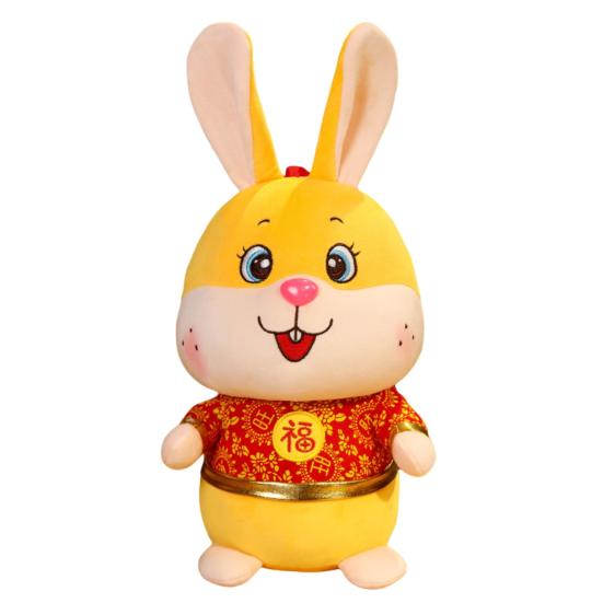 22/30/40cm Stilvolle Weiche Foto-Requisiten Glückliches Rot 2023 Jahresmaskottchen Puppe Stofftier Heimdekoration Weihnachtsgeschenk Hase