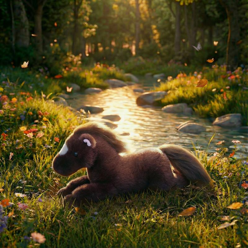 

Animal Plush Toy Standing Or Lying Position For Kids And Collectors Brown B