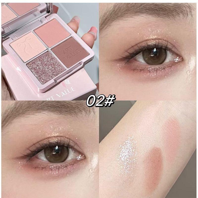 Art Value - Butterfly Pact Series 4-Color Eyeshadow Palette - 6 Types