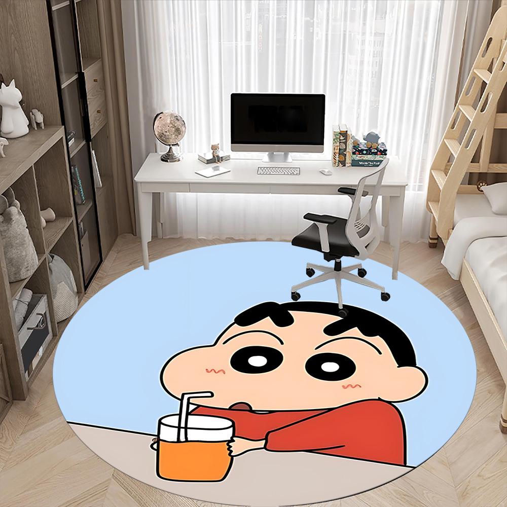 Crayon Shin-chan Office Round Area Rug, Under Office Chairs Bedroom Living Room Home Decor a0908188