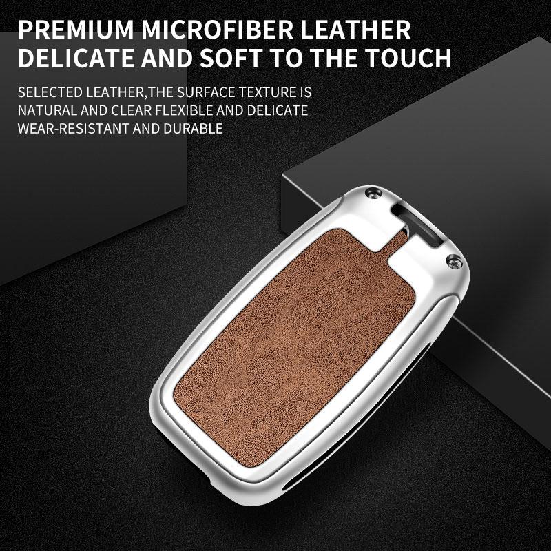 Interior Mouldings Zinc Alloy Leather Car Key Case Cover Shell For Kia Carens Ceed Rio 3 Sportage Optima Sorento Cerato Soul For