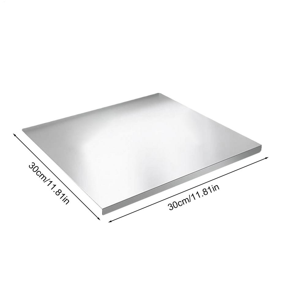 Stainless Steel Cutting Board Food Grade Nonslip Chopping Tray Metal Anti Scratch Cutting Board for Vegetable Fruit Bread Pastry