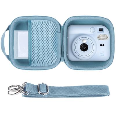 Lebakort Aufbewahrungskoffer Kompatibel mit Fujifilm Instax Mini 12/11 Sofortbildkameras (Pastellblau Hülle)
