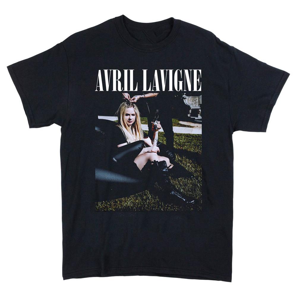 Футболка с принтом Аврил Лавин, короткий рукав, унисекс, все размеры от S до 5XL, футболка унисекс XXXL