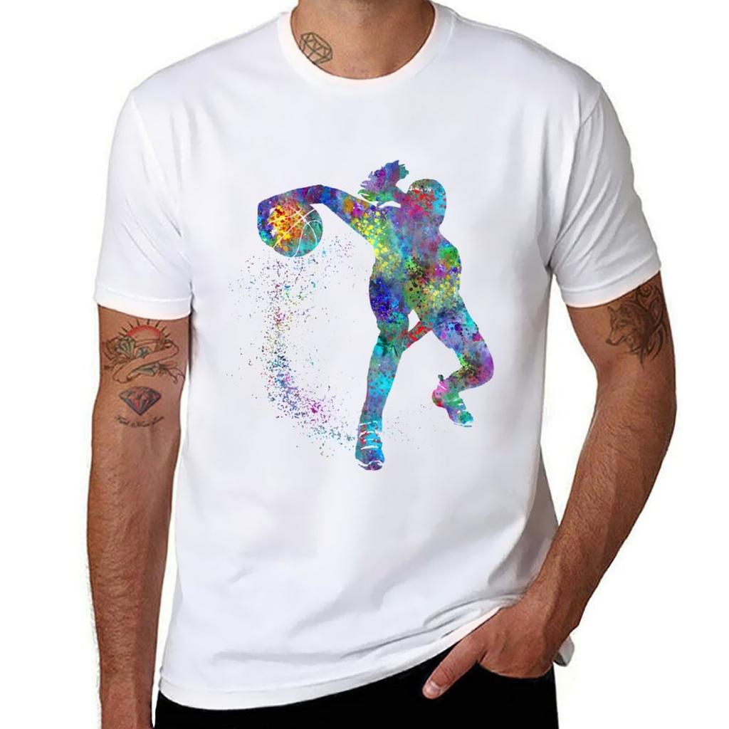 Basketball girl TShirt Heavy Duty Casual Work Tee