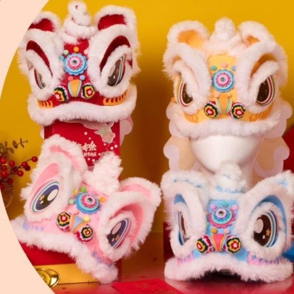 Plush Handmade Headwear DIY Material Package Headwear Props New Lion Dance Hat Festival Atmosphere