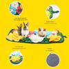 Rectangular Garden-Style Foraging and Slow Feeding Mat for Rabbits, Hamsters, and Birds.