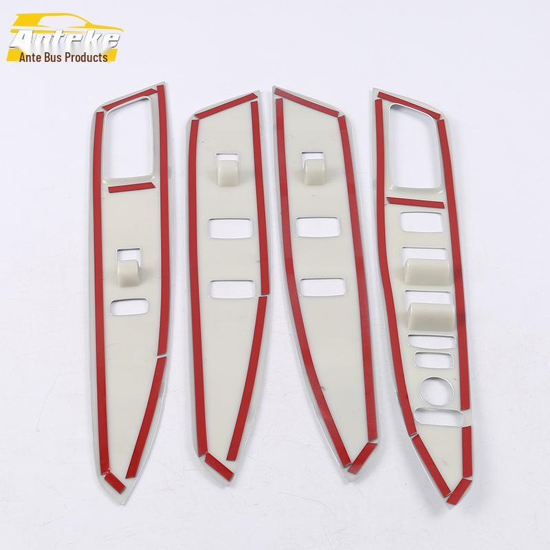 URV Power Window Switch Decorative Panel: Car Window Armrest Button Sequin Sticker