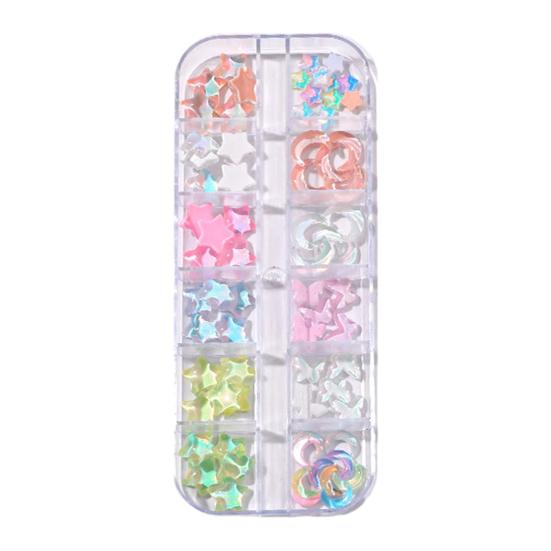 1 Set 3D Nail Art Grids Rhinestone Faux Charm 12 Pearl Bow Rose Flower Nail Design