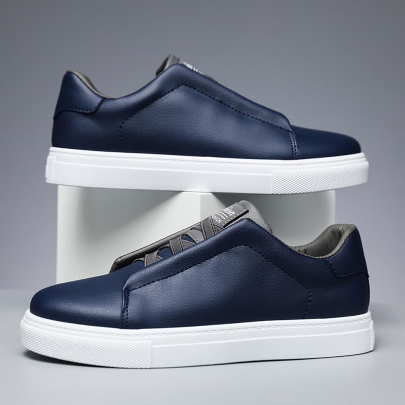 Fashion Classic Men's Casual Shoes Big Size 48 Fashion White Sneakers Man Leather Designer Platform Flats Shoes Men's Skateboard Shoes