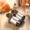 Amosfun Stainless Steel Circle Rings/Mousse Rings, 5cm Tall X 6cm Wide, Set of 4, Cookie Cutter, Cake Mold, Round, Small, Deep, Round Mold, Baking Rin