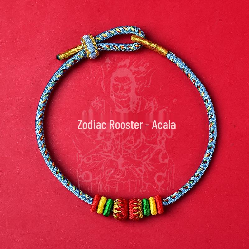 2026 Year of the Horse Red String Bracelet - Zodiac Benming Buddha Woven Rope for Men and Women