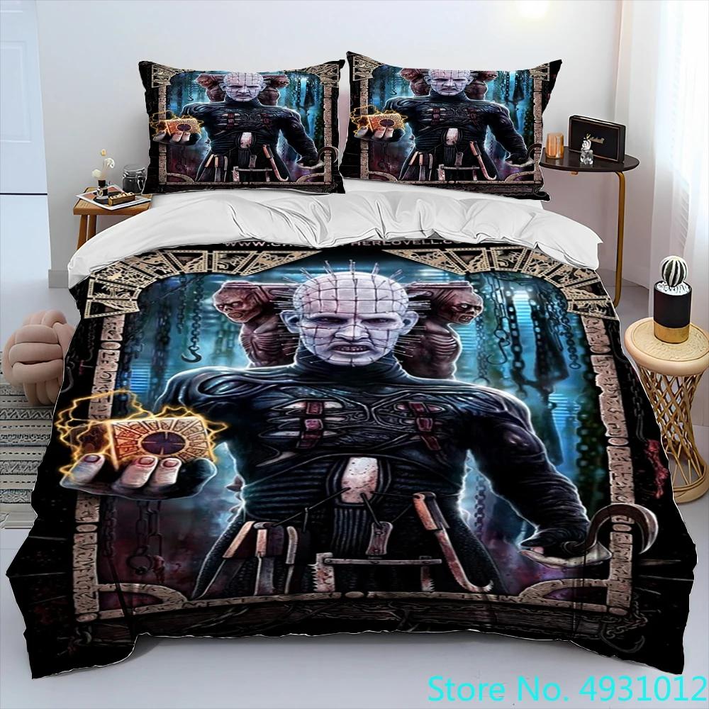 Horror Movie Character Chucky Saw Comforter Bedding Set,Duvet Cover Bed Set Quilt Cover Pillowcase,King Queen Size Bedding Set