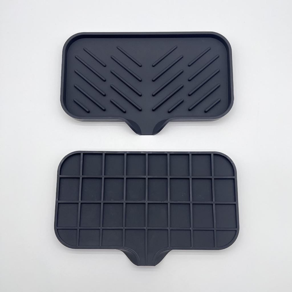 Multifunctional Silicone Soap and Sink Drain Mat - Non-slip, Water Collection Countertop Accessory