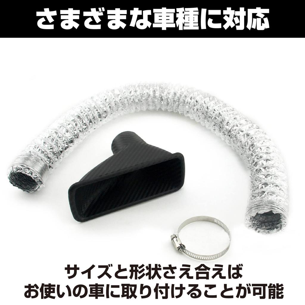 Felimoa Lufteinlasskanal Haube Carbon-Stil Auspuffschlitz Rechteckig