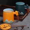 Ceramic Tea Separation Mug with Wooden Handle
