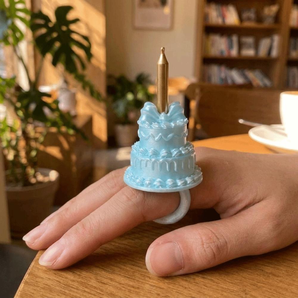Silk Finish Cake Ring Candle Holder 3D Birthday Candle Ring Birthday Cake Decoration