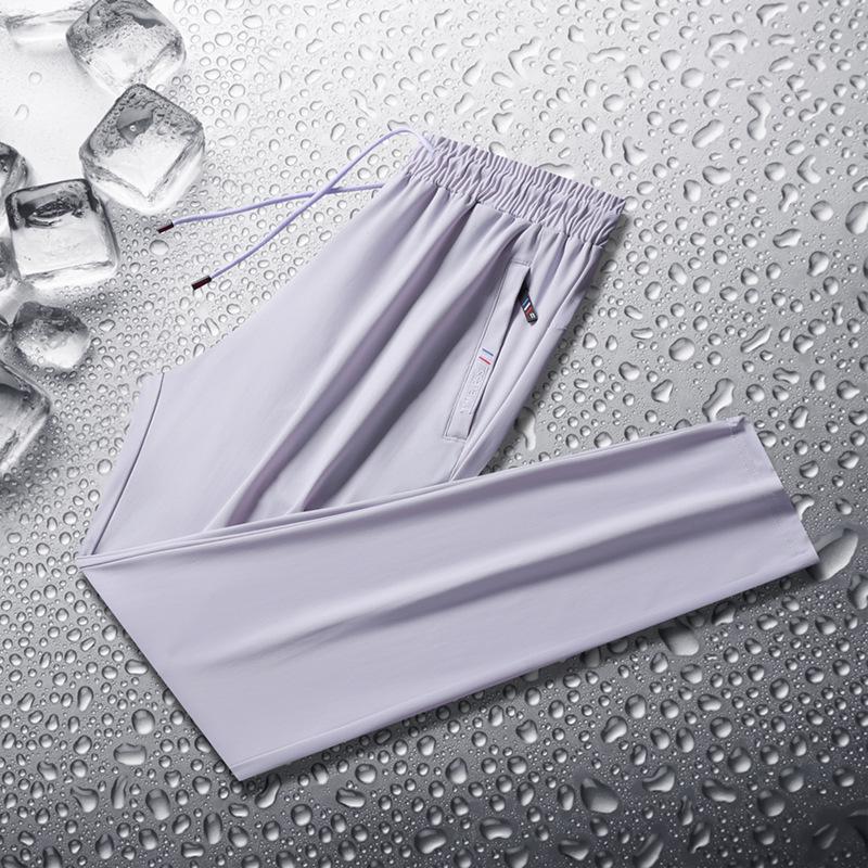 Pantaloni Traspiranti in Seta di Ghiaccio ad Asciugatura Rapida per Coppie - Pantaloni Lunghi Sportivi Leggeri da Uomo e Donna, Disponibili in Taglie Forti