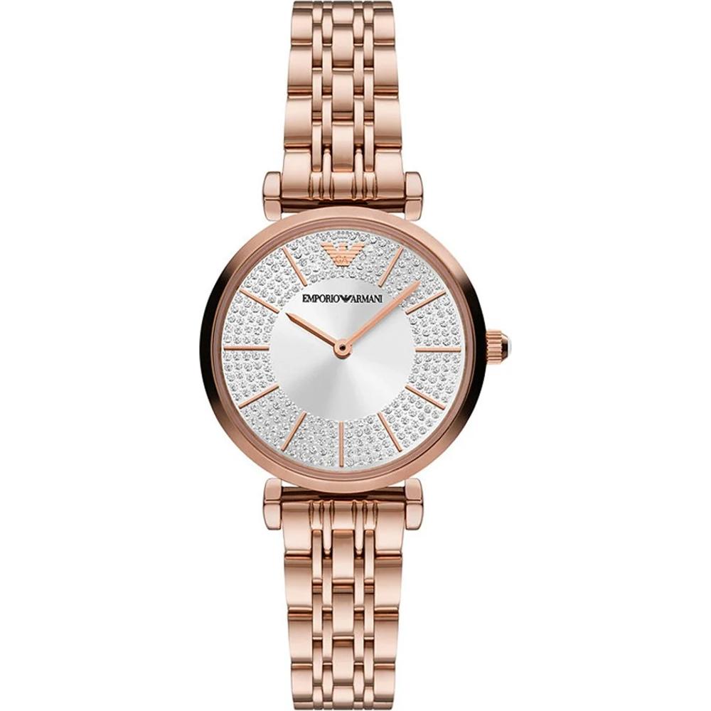 

Emporio Armani Gianni T-Bar Silver Rose gold Metal Ladies Quartz Watch AR11446 серебряный