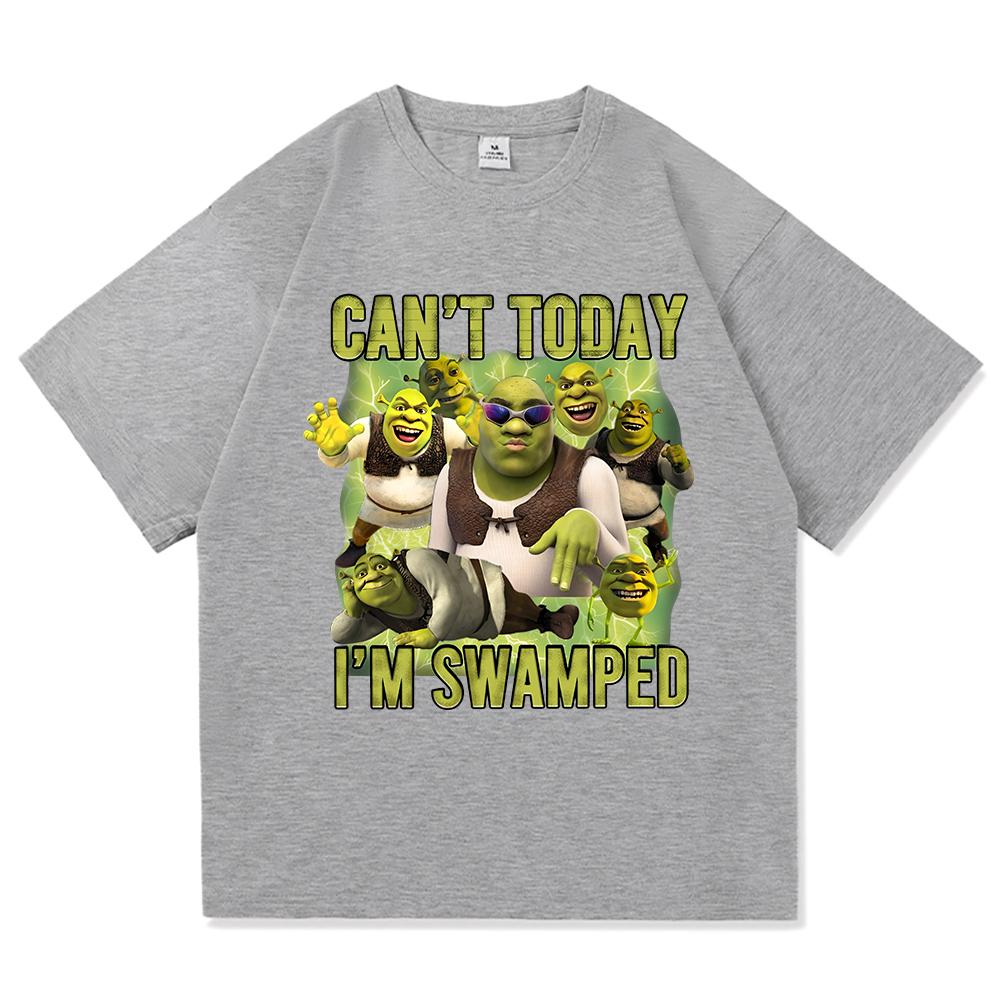Cant Today Im Swamped T Shirt UnisexWomen Harajuku Aesthetic Graphic Funny Anime TShirt High Quality Vintage Cotton Tees Shirts
