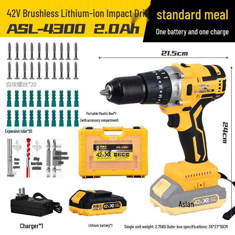 Aslan 13mm High-Power Brushless Cordless Impact Drill