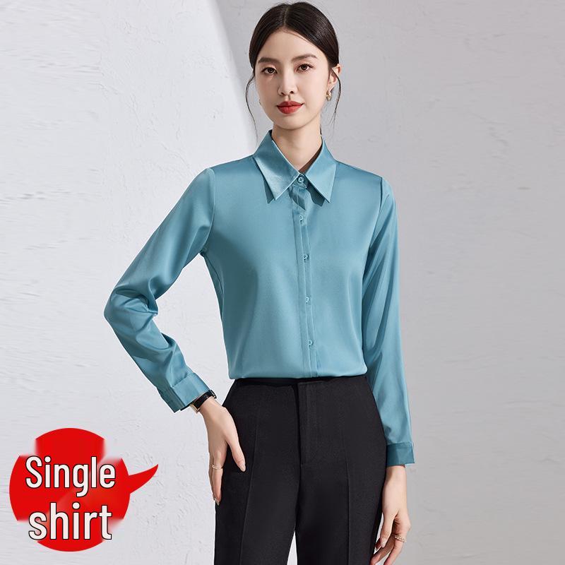 

Women s High-End Professional White Shirt - Spring/Autumn 2024 Formal Workwear M
