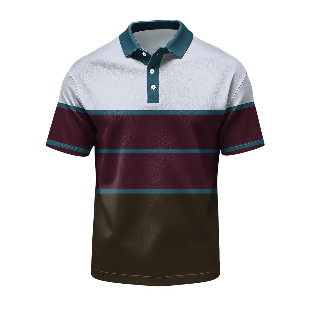 Men's Casual Quick Dry Mesh Polo Shirt Golf Shirt Breathable Lightweight Sport Tee with Button Placket and Short Sleeves