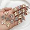 10/20Pcs Siver White Crystal Butterfly Nail Charms 3D Hollow Cats Eye Alloy Zircon Nail Gems Luxury Diamond Butterfly Nail Charm
