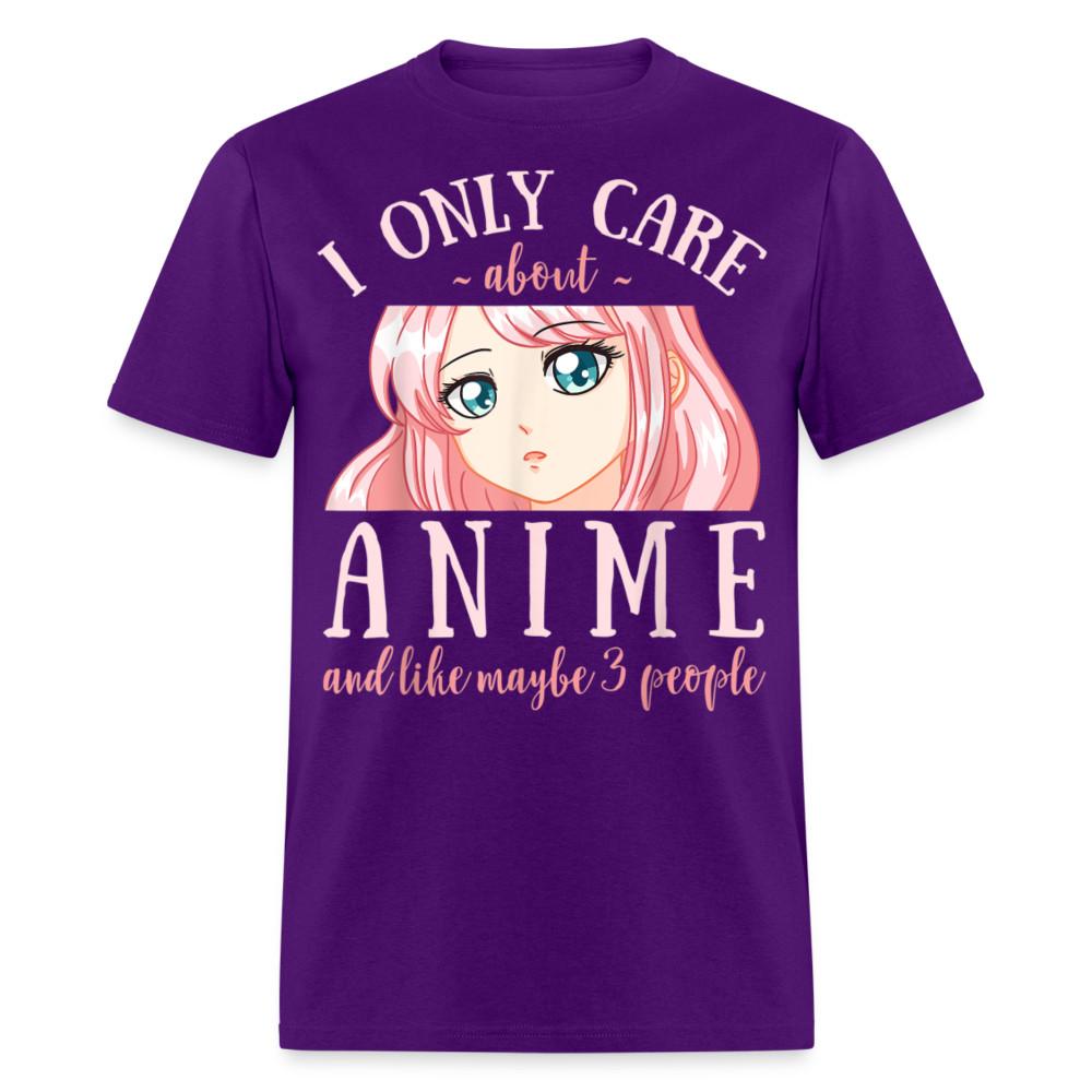 

I Only Care About Anime And Like Maybe 3 People Shirt Cute Girl Manga T-Shirt 4XL