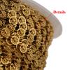 1 Meter Stainless Steel Gold Color 5mm Round Flower Chains Women Choker Necklace Making DIY Jewelry Making Accessories Supplies