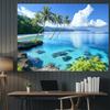 2D Plane, 2D Plane - 2D Plane, 2D Plane - A vibrant tropical paradise party banner on one side