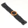 New Ethnic Style Women's Wax Rope Braided Belt Decorative Skirt Belt Hand-woven Hollow Wooden Buckle Belt