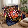Spain Football Printed Flannel Blanket Skin Friendly Warm Decorative Throw for Indoor Couch Bed Daily Use