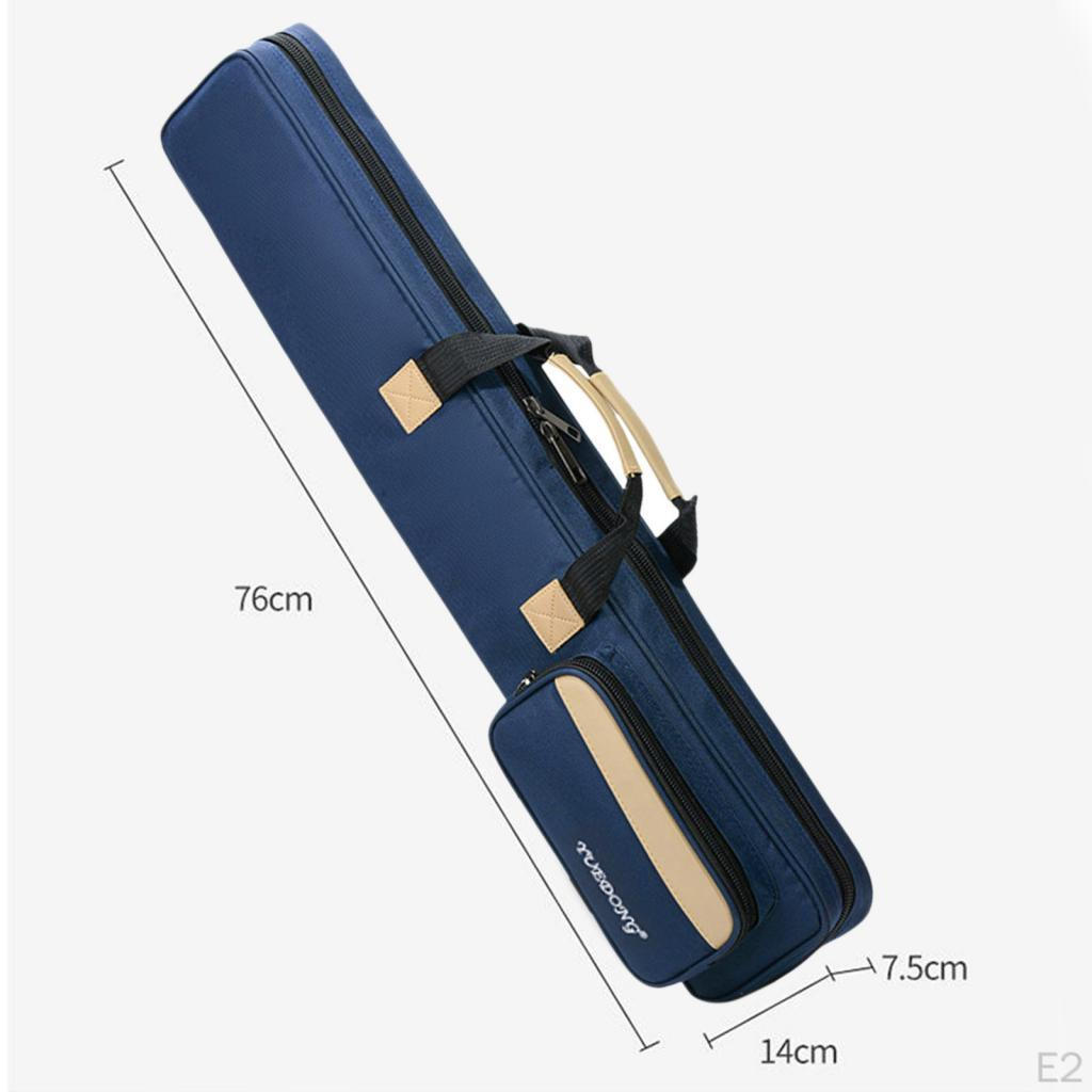 Flute Carry Bag Carrying Handle Accessories Can Hold 7 Flutes with Side Pocket Adjustable Shoulder