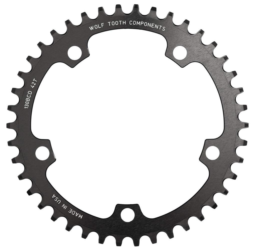 Wolf Tooth 130 BCD 5 Bolt Chainring 42T Compatible with SRAM Flattop Chainring
