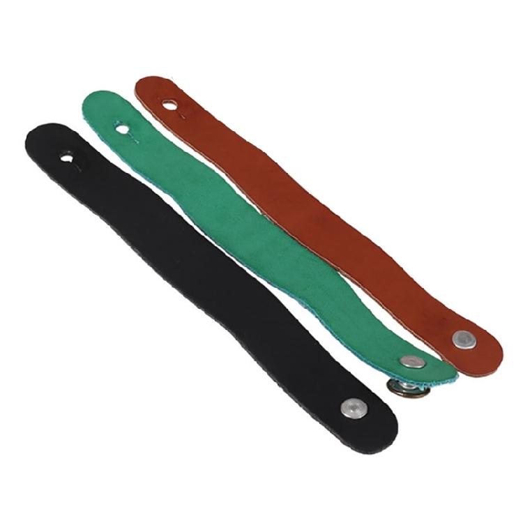 PU Leather Guitar Headstock Tie Strap Hook with Metal Buttons Guitar Neck Strap
