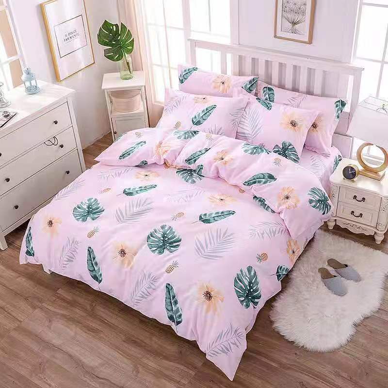 King Size/Queen Size/Twin Size Bed Sheet, Quilt Cover, Pillowcase Three-piece Set/four-piece Set Thick Cotton Bedroom Simple Bedding High Quality