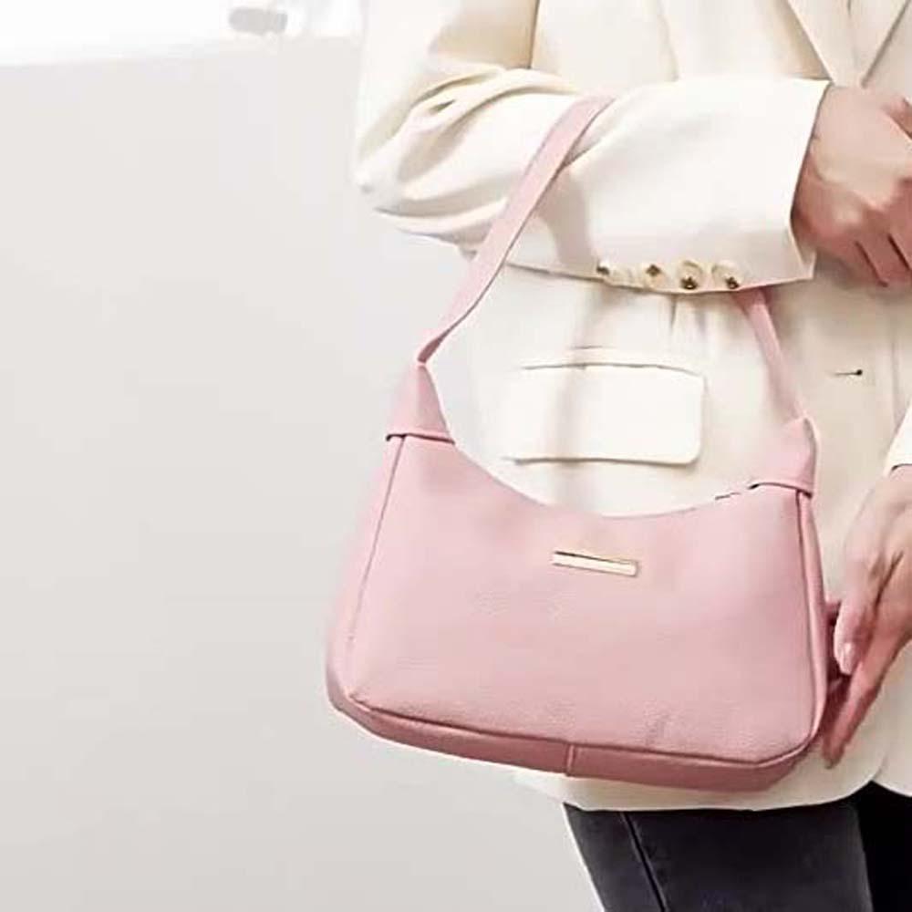 Solid Color French Underarm Bag Large Capacity Texture Handbag Storage Bag PU Hobo Bag  Travel