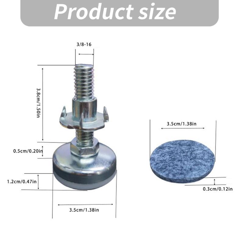 4Pcs Furniture Leg Levelers Support Feet Set With Length Adjustment For Uneven Districts And Home Deck