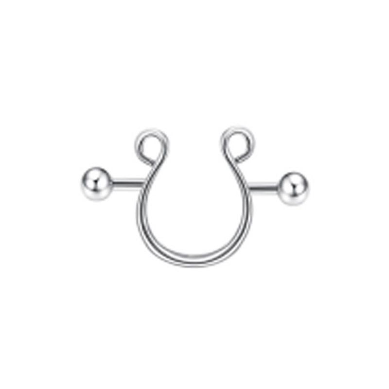 Adjustable Stainless Steel Flower Nipple Rings with Zircon Chain - Provocative Body Piercing Jewelry