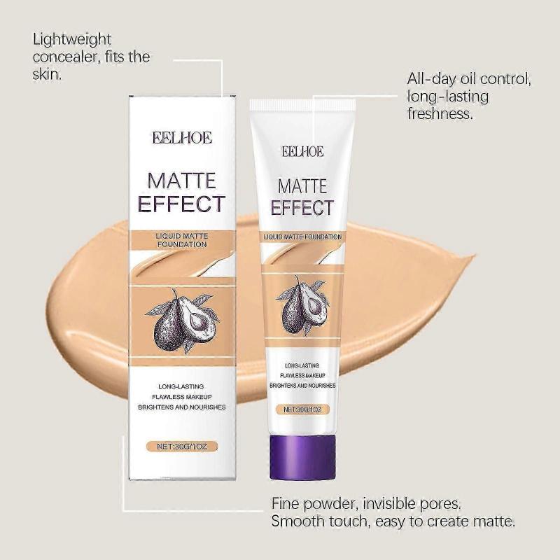 Eelhoe Light Transparent Concealing Foundation Moisturizing Concealer Makeup Natural Light Facial Foundation