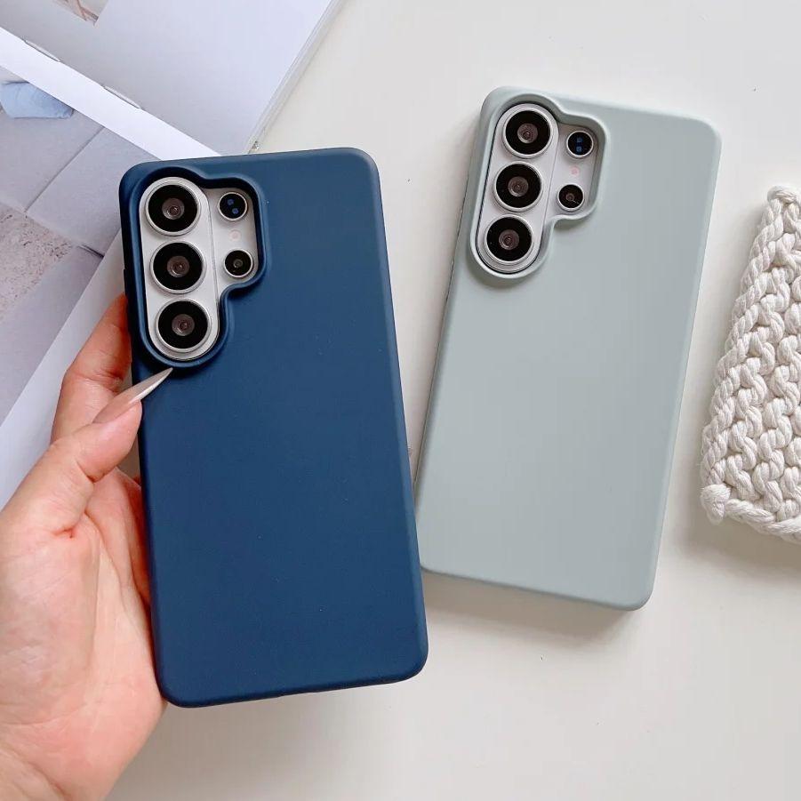 Original Liquid Silicone Shockproof Phone Case For Samsung S26 S25 Edge S24 FE Plus Ultra A57 A37 A17 A56 A36 Solid Color Cover
