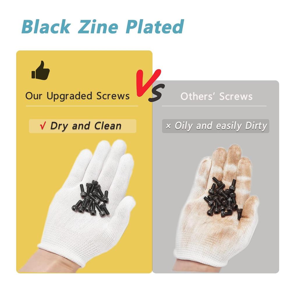 1230 ks šroubů s válcovou hlavou a šestihrannou maticí a plochou podložkou, sada šroubů, v krabičce M2M3M4M5