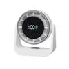 Wall-Mounted LED Rechargeable Fan with Digital Display for Dorm, Office, Home, Kitchen