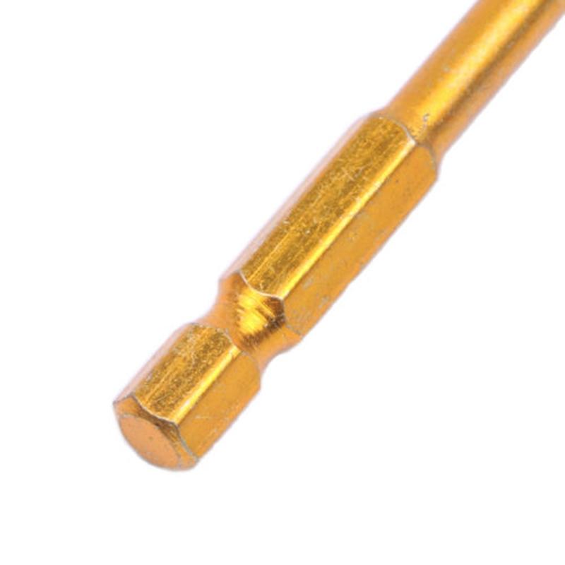 10x 1/4 Hex Shank Titanium-Ceramic Tile Marble Glass Drill Bit Cross Spear-Head