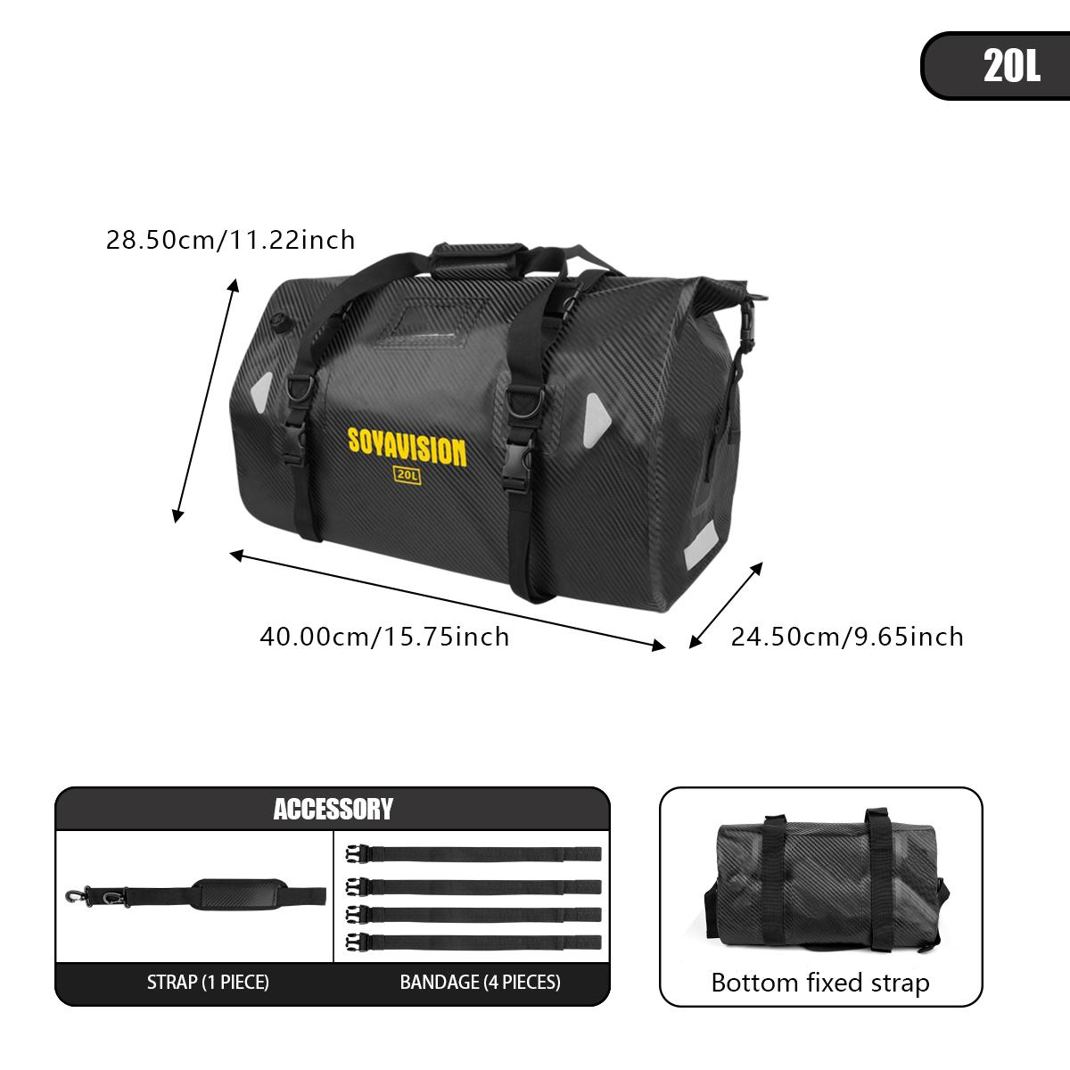 

Universal Motorcycle Dry Bag PVC Duffle Bag 20L-100L Motorbike TailBag Rear Seat Luggage Roll Pack Bag Riding Camping Travel Bag