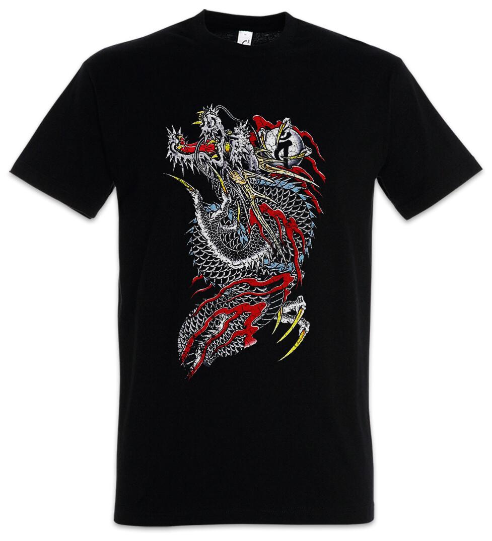 Yak Dragon T-Shirt Mens Womens Tees Top Asian Chinese Japan Japanese Dragon Tattoo Artist Samurai M
